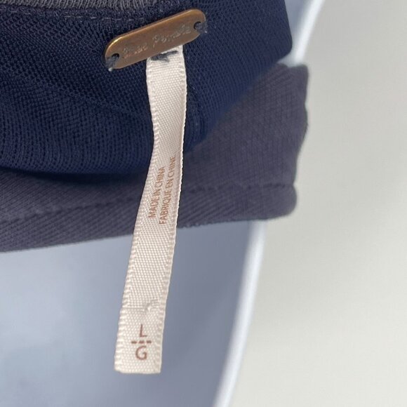 Free People Stella Cupro Lace Up Pleated Maxi Dress Blue Large Sleeveless - Picture 10 of 11